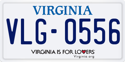 VA license plate VLG0556