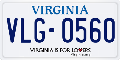 VA license plate VLG0560