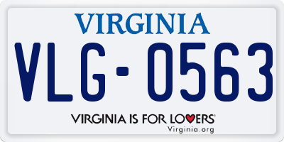 VA license plate VLG0563
