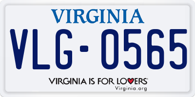 VA license plate VLG0565