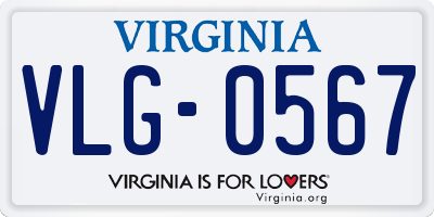 VA license plate VLG0567