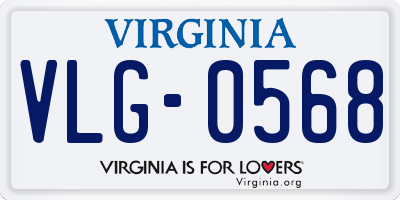 VA license plate VLG0568