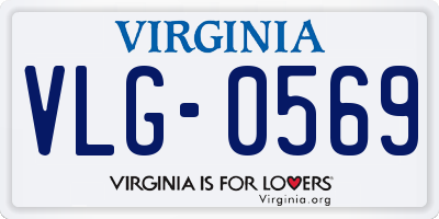 VA license plate VLG0569