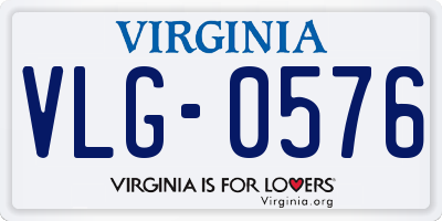 VA license plate VLG0576