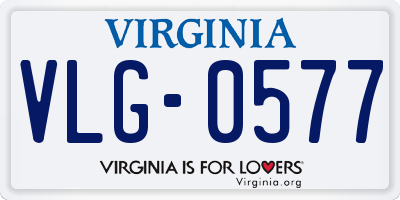 VA license plate VLG0577