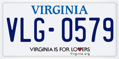 VA license plate VLG0579