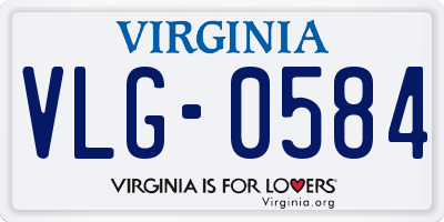 VA license plate VLG0584