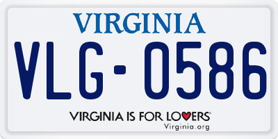 VA license plate VLG0586