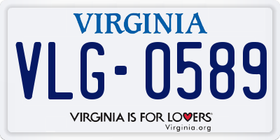 VA license plate VLG0589