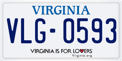 VA license plate VLG0593