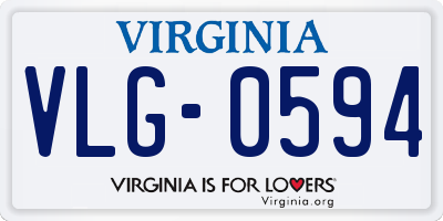 VA license plate VLG0594