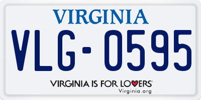 VA license plate VLG0595