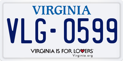VA license plate VLG0599
