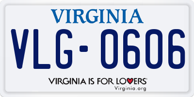 VA license plate VLG0606