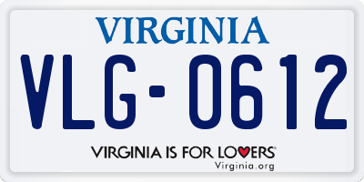 VA license plate VLG0612