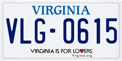 VA license plate VLG0615