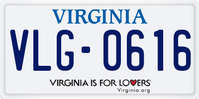 VA license plate VLG0616