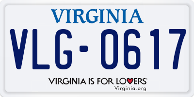 VA license plate VLG0617