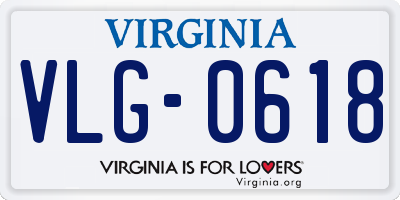 VA license plate VLG0618