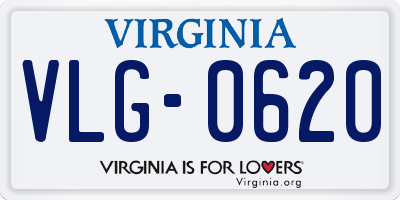 VA license plate VLG0620