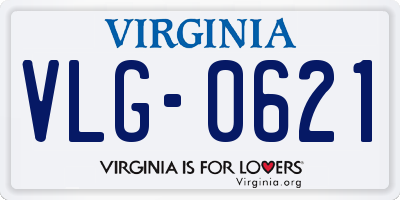 VA license plate VLG0621