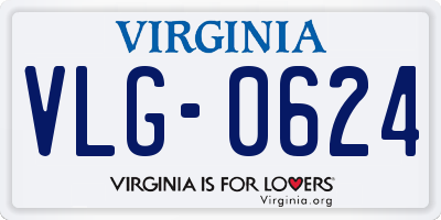 VA license plate VLG0624