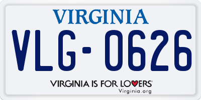 VA license plate VLG0626