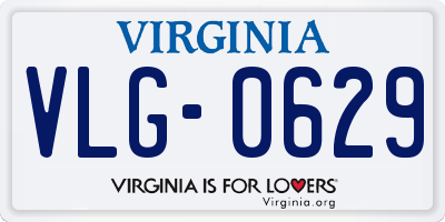 VA license plate VLG0629
