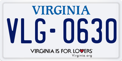 VA license plate VLG0630