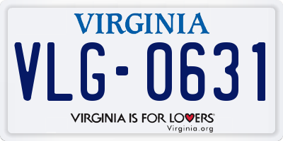 VA license plate VLG0631