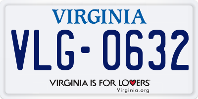 VA license plate VLG0632