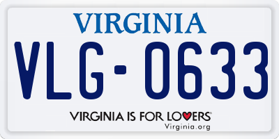 VA license plate VLG0633