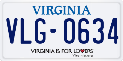 VA license plate VLG0634