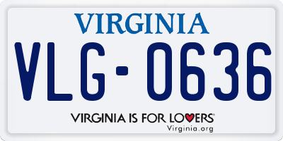 VA license plate VLG0636