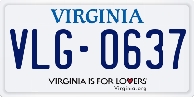 VA license plate VLG0637