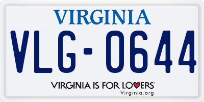 VA license plate VLG0644