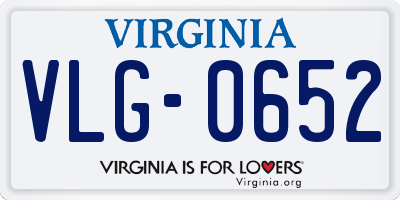 VA license plate VLG0652