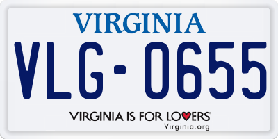 VA license plate VLG0655