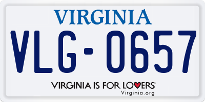 VA license plate VLG0657
