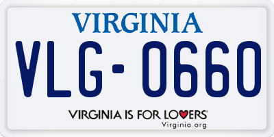VA license plate VLG0660