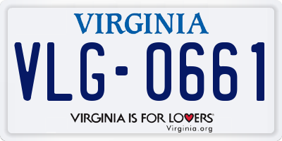 VA license plate VLG0661