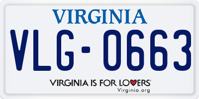 VA license plate VLG0663