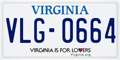 VA license plate VLG0664