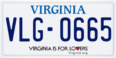 VA license plate VLG0665