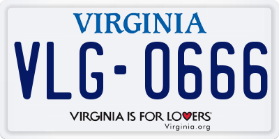 VA license plate VLG0666