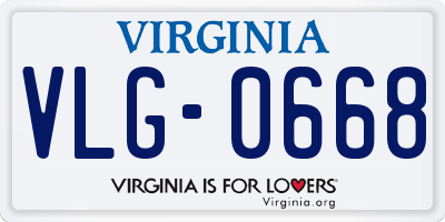 VA license plate VLG0668