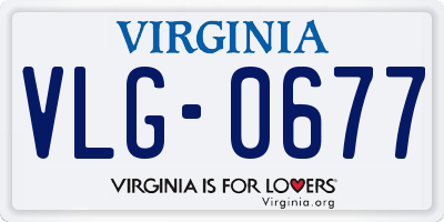 VA license plate VLG0677