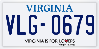 VA license plate VLG0679
