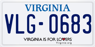 VA license plate VLG0683