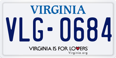 VA license plate VLG0684